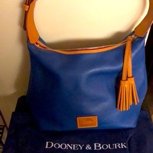 Dooney & Bourke Pebbled Purse Royal Blue 16” x 10” & 10” deep.  Dusting Bag!